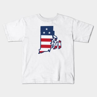 Stars and Stripes Rhode Island Kids T-Shirt